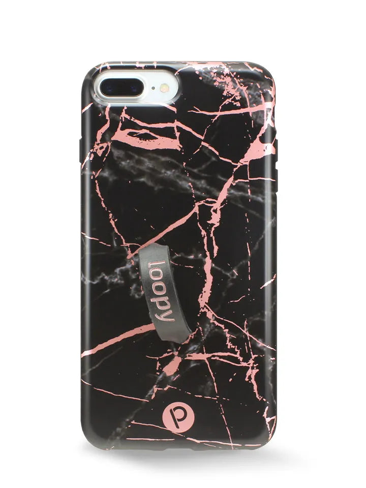 Black Rose Marble Metallic