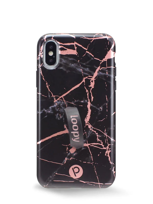 Black Rose Marble Metallic