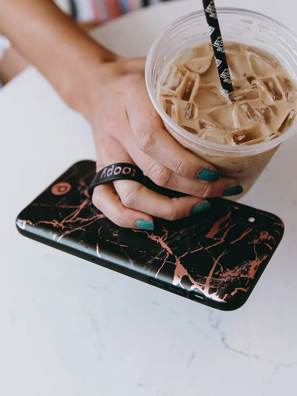 Black Rose Marble Metallic