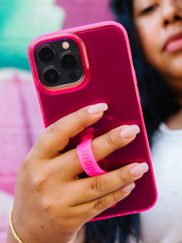 Clear Neon Pink